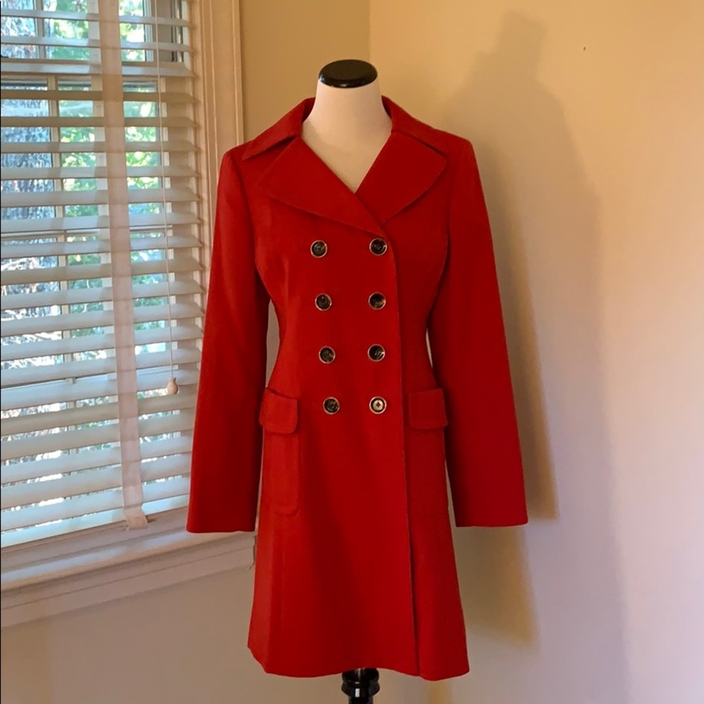 Like-New Red Pea Coat